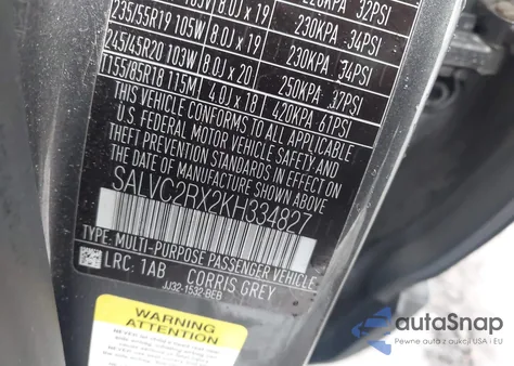 2019 Land Rover Range Rover Evoque Landmark Edition/Se Premium z USA, uszkodzony, nr VIN SALVC2RX2KH334827